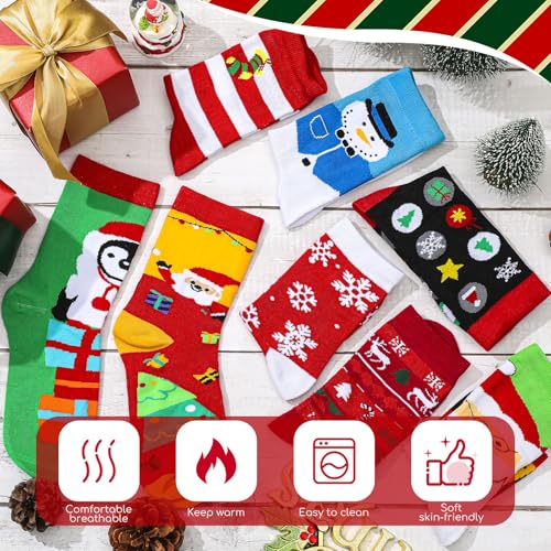 Calcetines de Navidad para familiares Geyoga lote de 30 pares de algodón 5