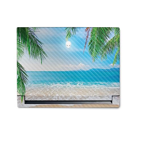 Image of MightySkins Carbon Fiber Skin Compatible With Alienware M18 R1 (2023) Full Wrap Kit - Pristine Beach | Protective Durable Textured Carbon Fiber Finish | Easy To Apply & Change Styles | Made in the USA