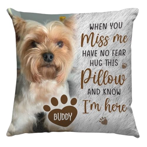 Pawfect House Personalized Pet Memorial Throw Pillow (Insert Included), Dog...