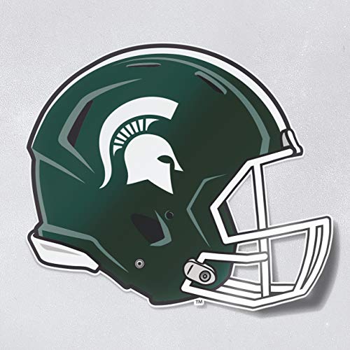 Image of Collegiate NCAA Car Decal Made from Premium Weatherproof Vinyl (Michigan State Football Helmet)