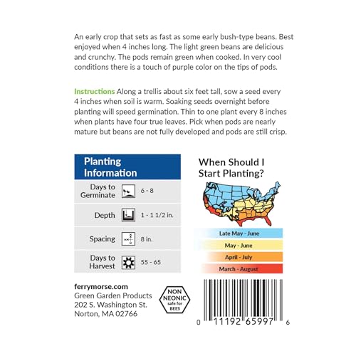 Image of Ferry-Morse Online Edition Bean Jack's Magic Pole Vegetable Plant Seeds - GMO Free, Outdoor - 7 Pack (Ferry-Morse Exclusive)