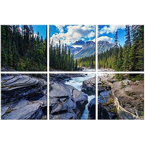 JBER Art Acoustic Panels Decorative, 6 Pack Acoustic Panels Art for Wall Decoration with Self Adhesive, Suitable for Recording Studio, Home Soundproof Wall Panels, 72x48inch (MASAYA CANYON) Cover