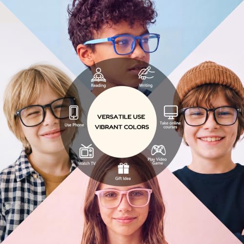 Image of EYEBUDDY Blue Light Glasses for Kids Boys Girls,Computer Gaming Bluelight Glasses,Fake Glasses for Ages 2-12