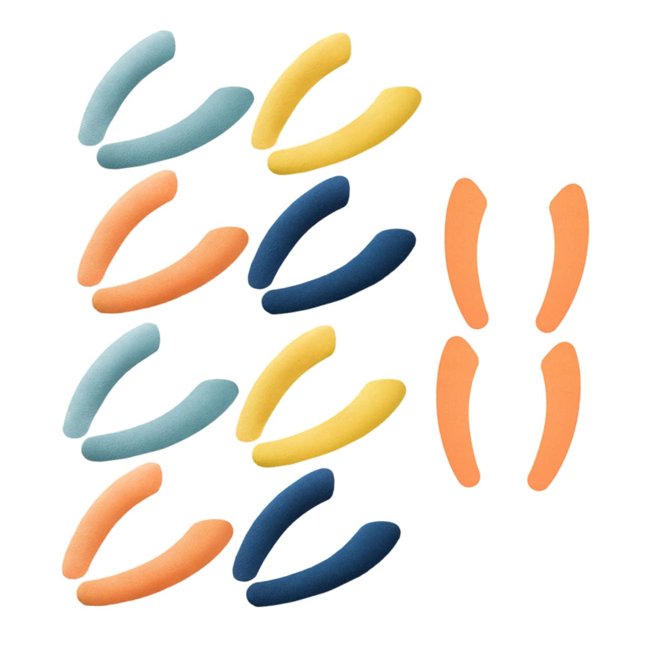 Gadpiparty Easy Clean Reusable Toilet Seat Covers 10 Pairs Round Padded Seat Mats Random Color