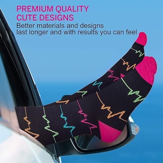 LEVSOX Compression Socks Women and Men, 20-30mmHg, Best for Nurses, Travel, Pregnancy - Image 3
