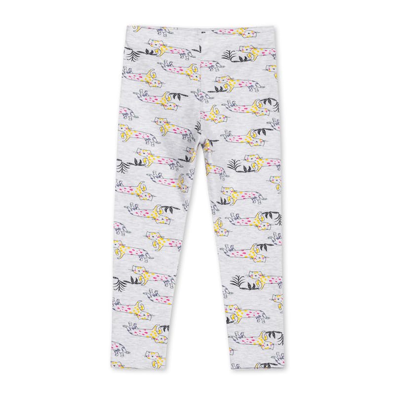 Image of ARIEL Cotton Printed Non-Transparent Regular Fit Ankle Length Leggings for Girls