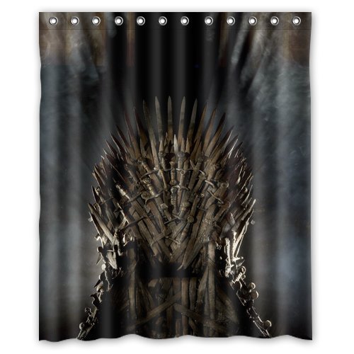 Custom Game of Thrones Iron Swords Polyester Waterproof Shower Curtain Personalized Bath Curtain Bathroom Accessories 60 x 72 Inch