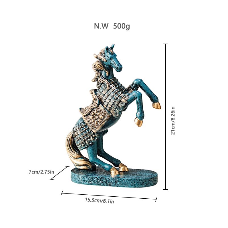 Estatua de Caballo alzado de resina moderna para decoración miniatura 3