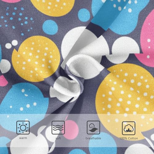 KLL Blue Pink Yellow Polka Dots Boys Toddler Comfort Underwear Briefs Breathable Children Undies3