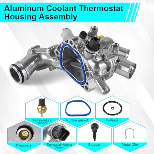 Image of 11537534521 Aluminium Thermostat Housing Compatible with Mini Cooper 07-13 | Compatible with Cooper Countryman 2011-2013 - DOHC 4Cyl 1.6L, Replacement for 11538699290, 902-812-Upgraded Aluminium Housing