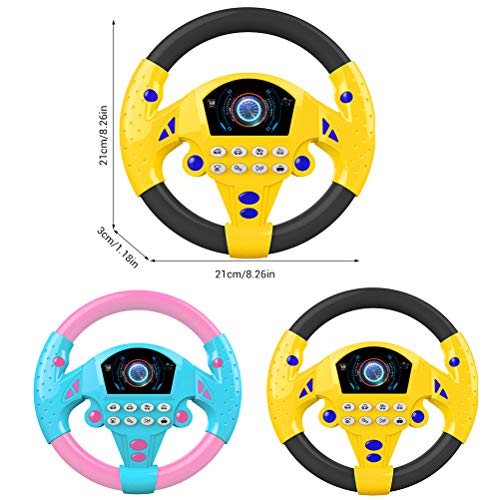 Zhongdawei Electric Toy Steering Wheel with Lights and Music, Kids Driving Simulator, Car Simulation Toy for Infant and Baby - Image 2