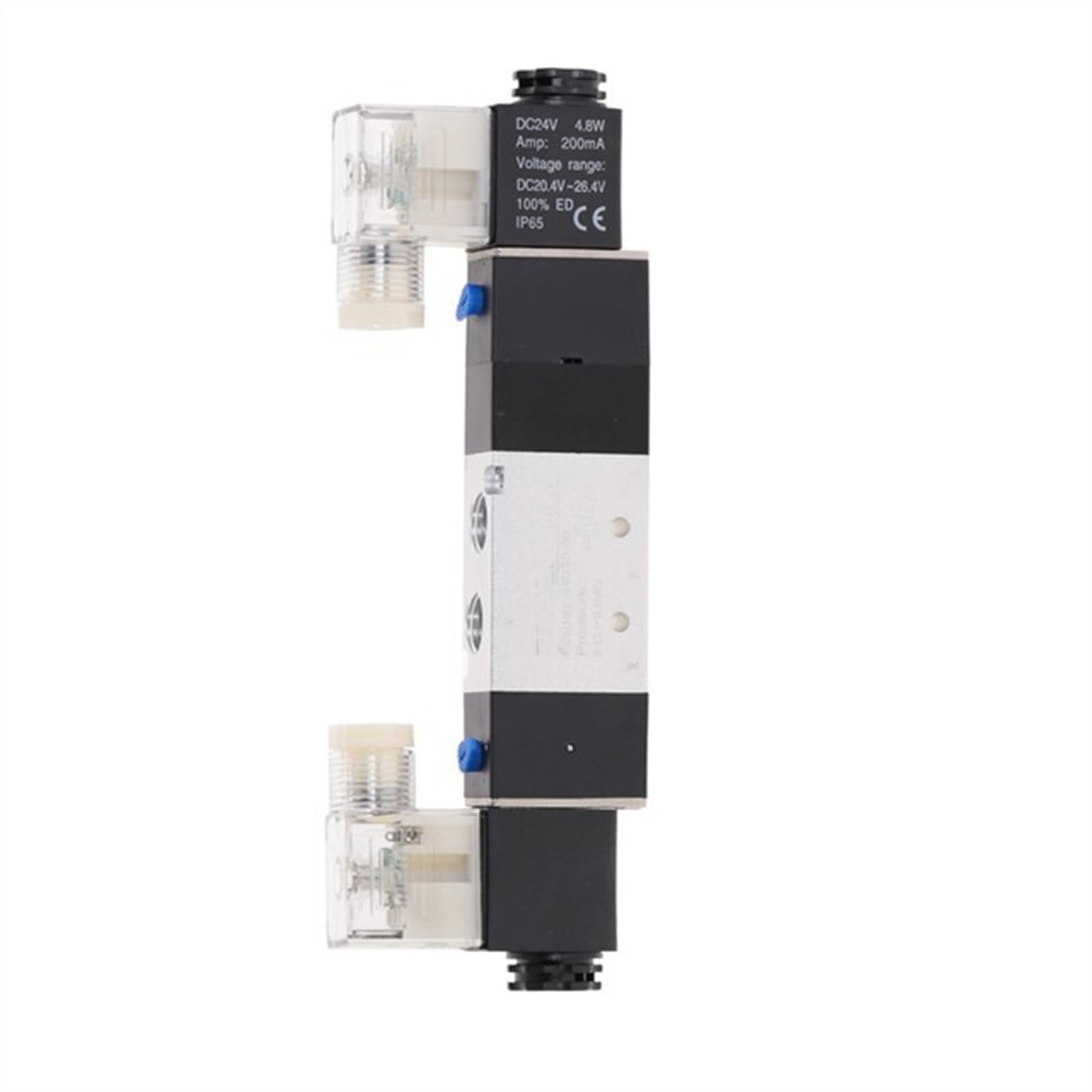 JNURGWLYH 1pcs 4V220-08 5 Way 2 Position 1/4" Pneumatic Solenoid Valve DC12V DC24V AC110V AC220V(Onecolor)