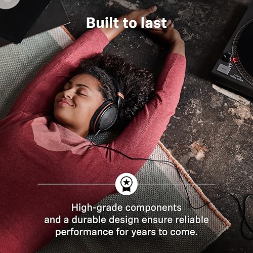 Image of Sennheiser HD 505 Open‑Back Hi-Res Audiophile Headphones, Angled Transducers, Ultra-Light Design, Enhanced Headband Comfort for Music, Work or Gaming, Rich Bass, Drawstring Bag - Copper Edition