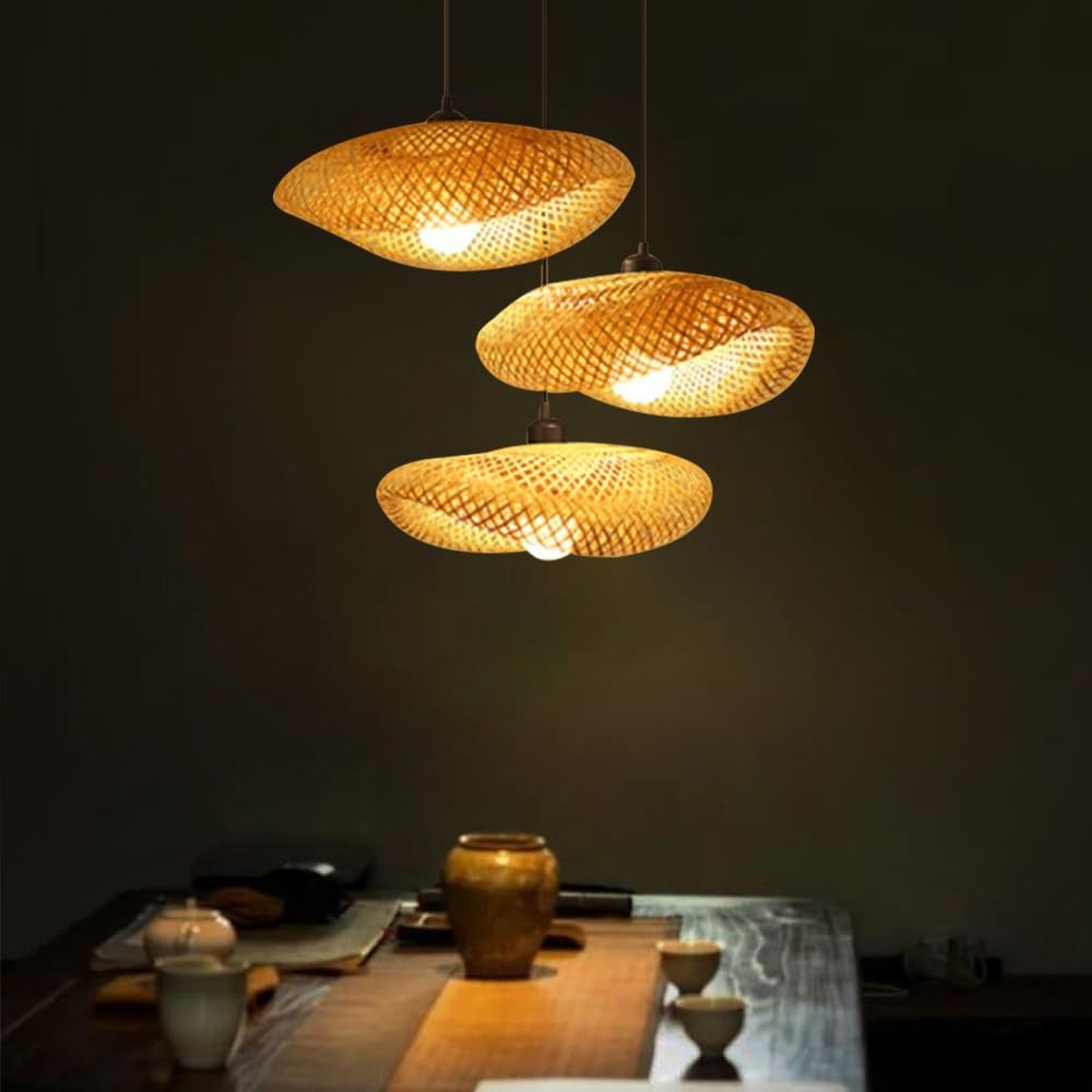 Boho Rotan Hanglamp Vintage Industriële Handgeweven