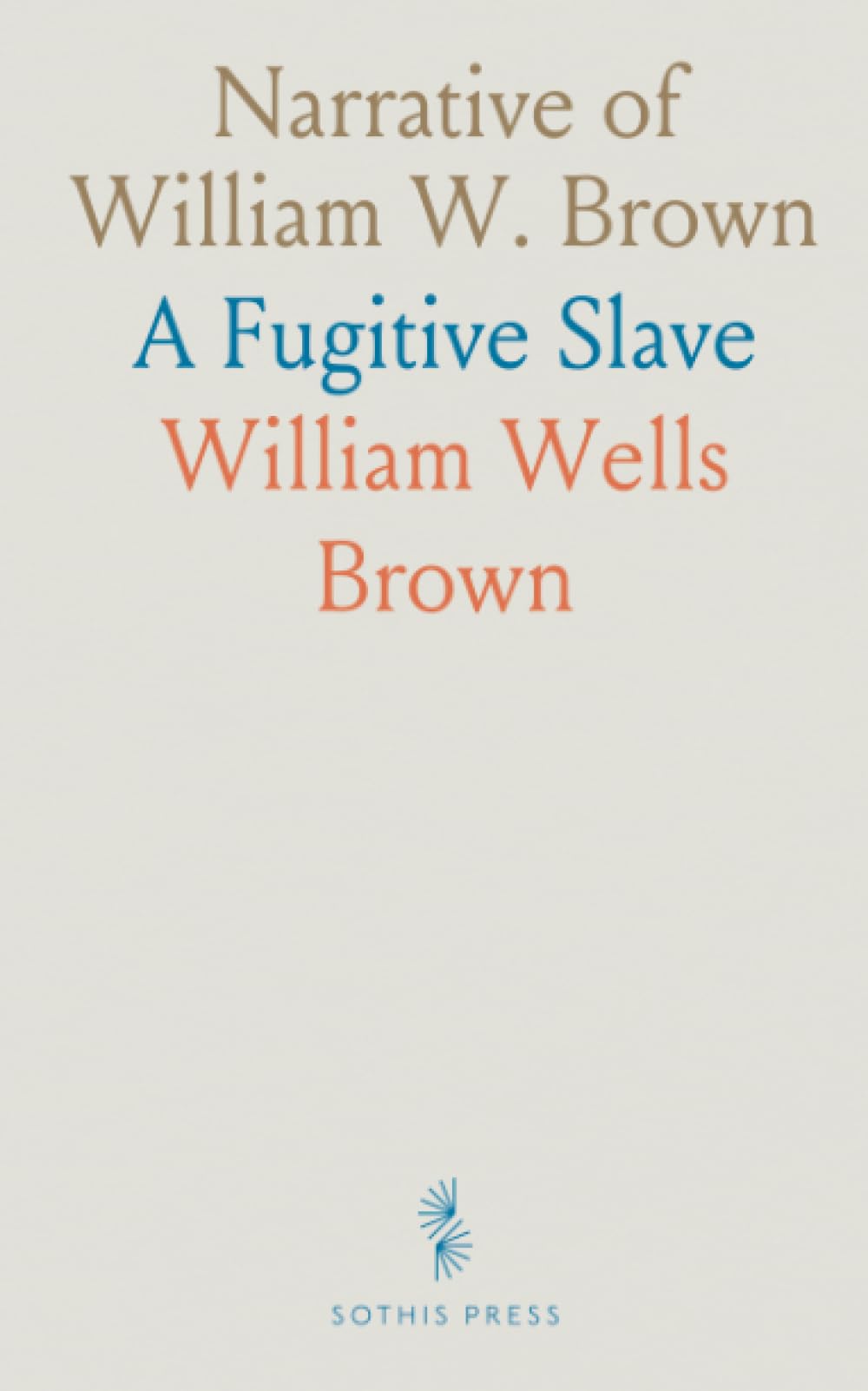 Narrative of William W. Brown: A Fugitive Slave