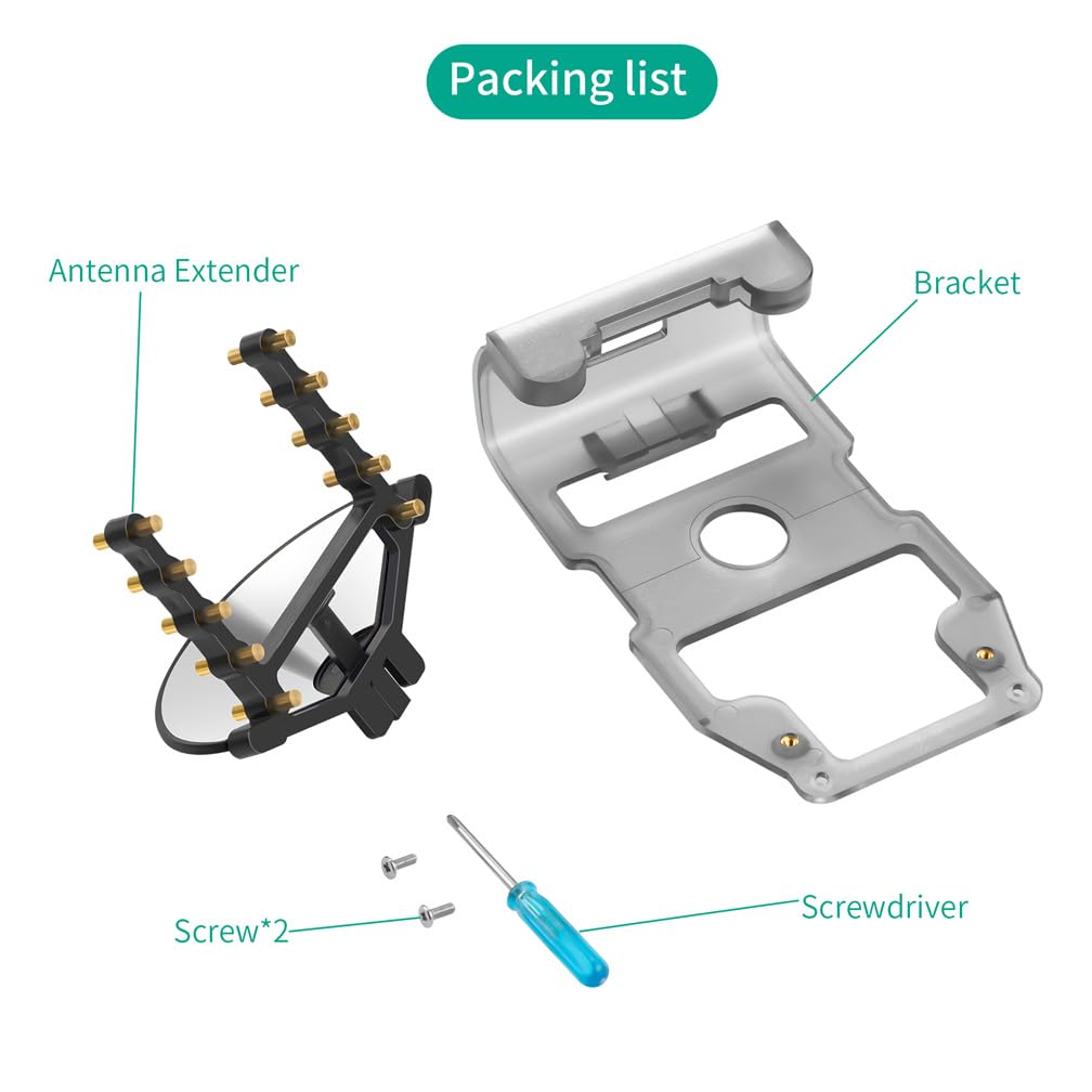 DJI RC Mini 3/3 Pro Amplificateur de signal d'antenne, rallonge de portée, laiton aluminium plastique, augmentation de la distance de vol de 30 % à 50 %, installation facile, noir, 1 paquet