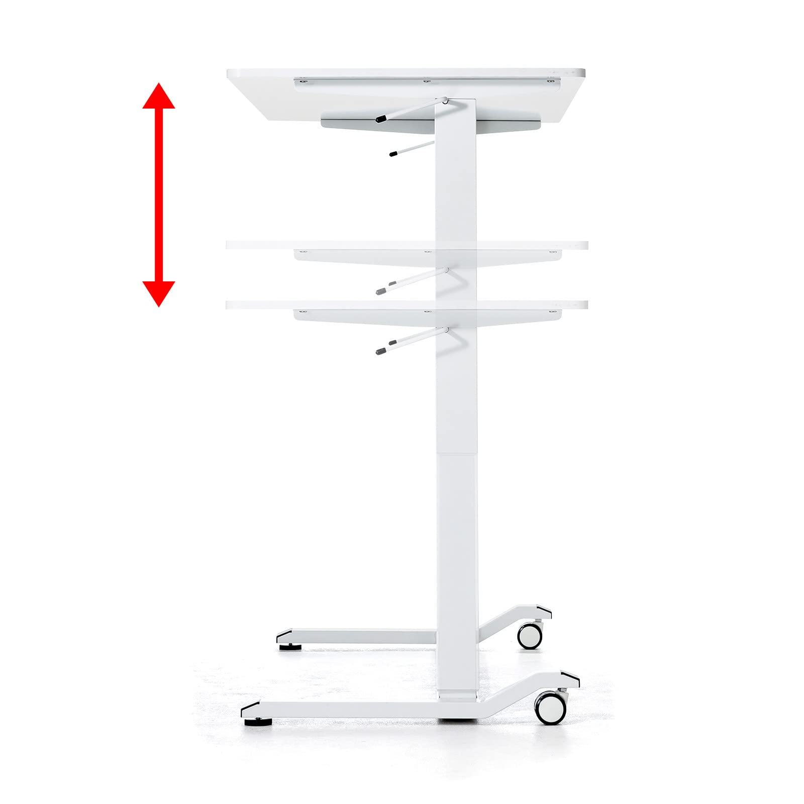 Amazon | サンワサプライ ガス昇降デスク（ホワイト天板/W900） ERD  