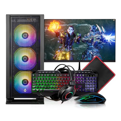 PC Gamer Completo Mancer, Intel Core i5 8ª Geração, 16GB RAM, SSD 480GB + Combo Periférico Gamer + Monitor 21'