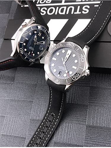 Bracelet montre caoutchouc nylon évite la transpiration pour Seamaster 20mm