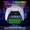 MoKo RGB Backlight Keyboard for PS5 Controller, Bluetooth Wireless Mini Gamepad Chatpad for PlayStation 5 with Upgraded Built-in Speaker & 3.5mm Audio Jack for PS5 Controller Accessories