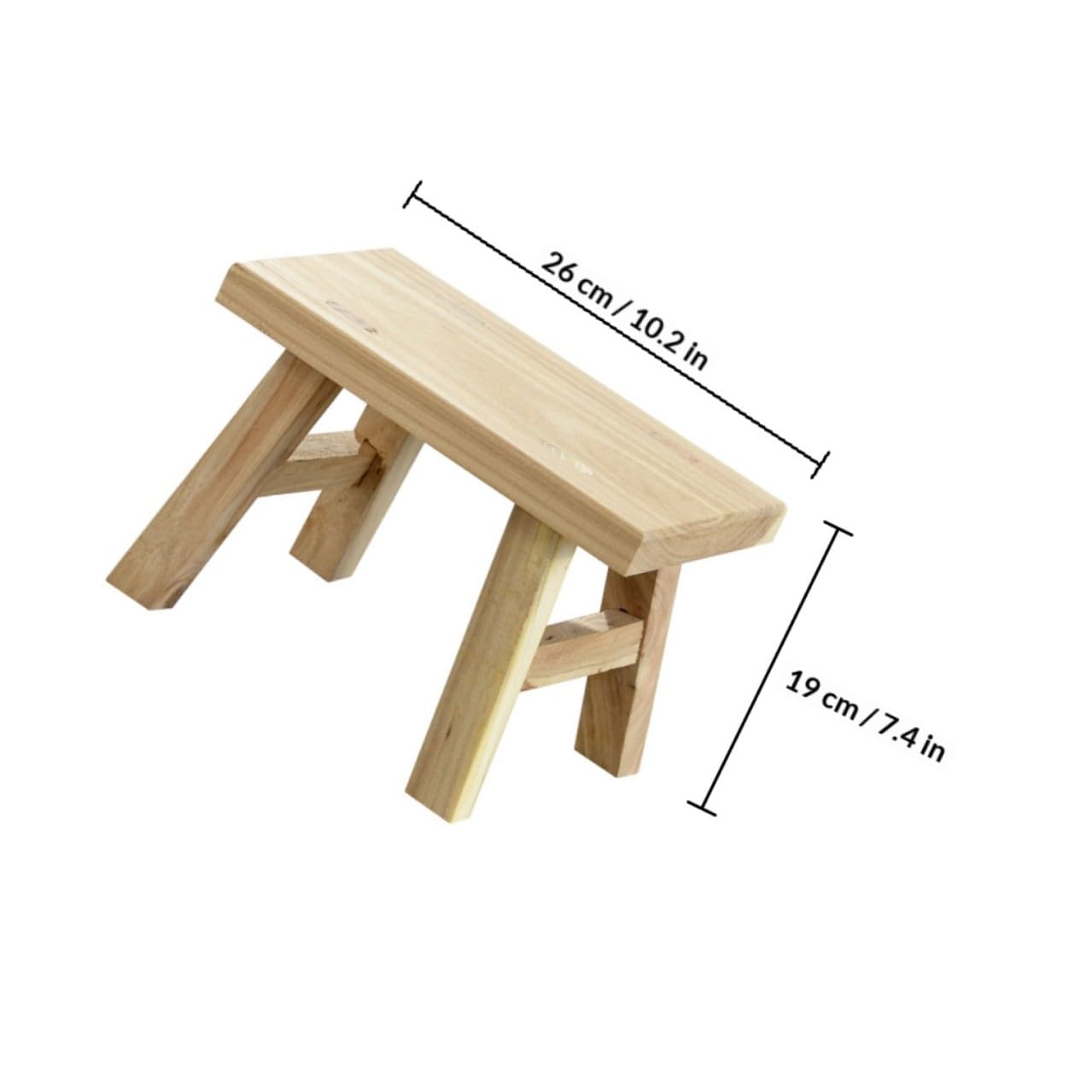 Kinder Holzhocker für Junge Mädchen mit Glatten Kanten und Tragbar Stabiler Tritthocker für Modernes Zimmer und Badezimmer Waschplatz in Khaki Farbe