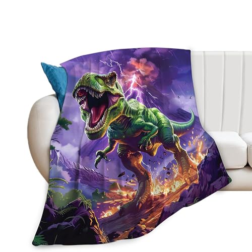 Dinosaur Blanket T-Rex Throw Blanket Dinosaur Gifts and Decor Funny Dinosaur Blanket for Boys Girls Women Men Kids Adults Soft Warm Cozy Fleece Blanket for Couch Sofa ?Bed 50