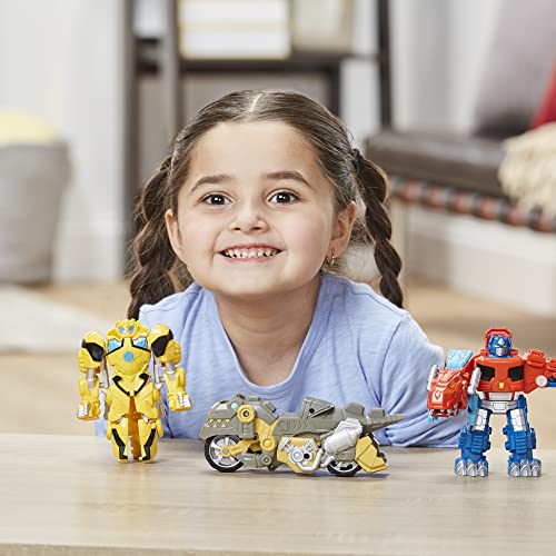 Transformers Playskool Primal Team-Up 3-Pack with Optimus Prime,Bumblebee, and Grimlock Converting Dinosaur Figures, 4.5-Inch Toys, Ages 3 and Up (Amazon Exclusive) - image 7