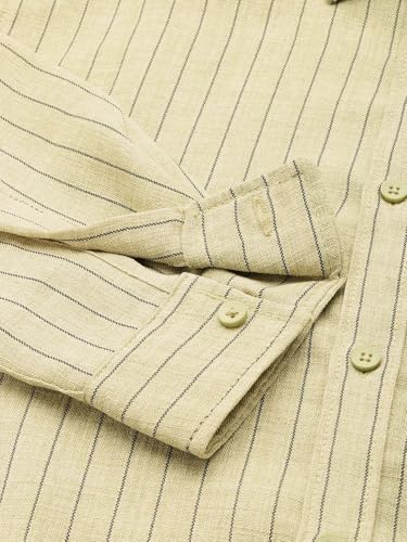 Image of The Indian Garage Co Men Slim Fit Striped Full Sleeves Cutaway Collar Casual Shirt