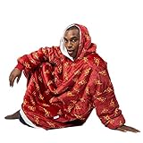 Ecisi Manta con Capucha de Gran tamaño, cómoda, Lavable, cálida y cálida con Bolsillo Gigante, Sudadera Unisex de Polar Coral Premium para Hombres, Mujeres y Adolescentes