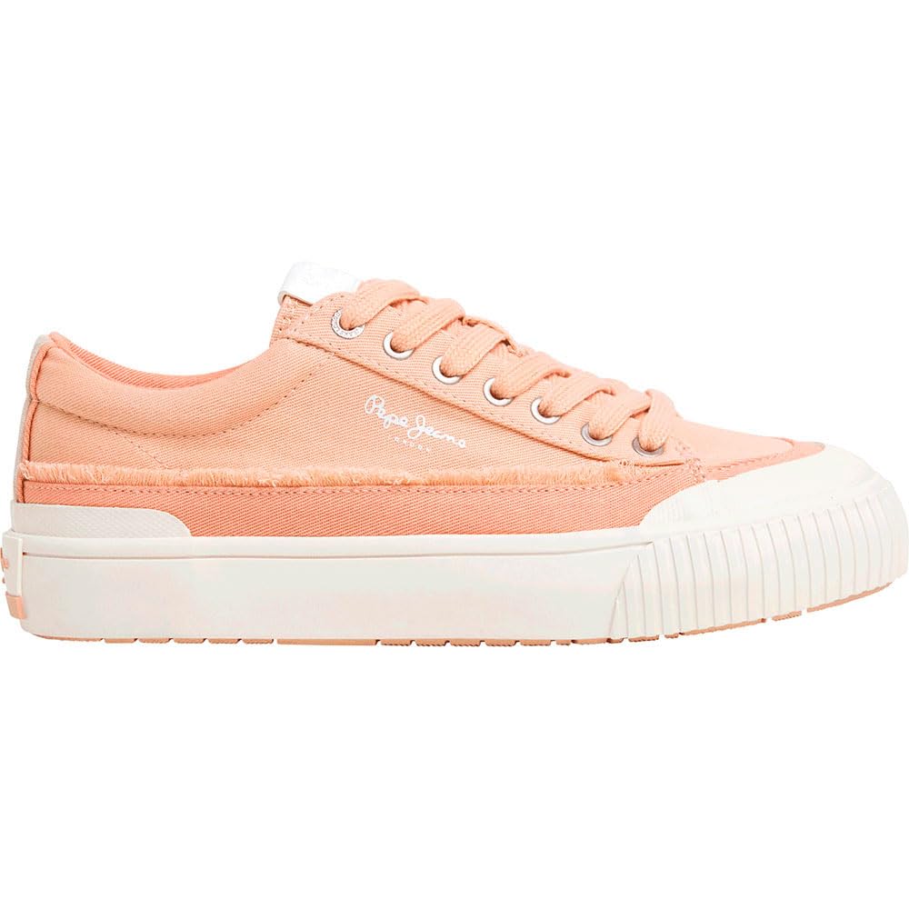 Pepe Jeans Women's Ben Fresh W Sneak, Orange Sherbert Orange, 4 UK