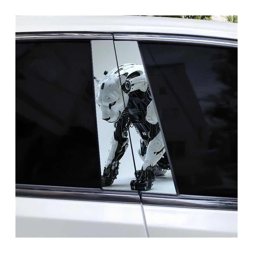 Body Parts 2pcs Car Center Pillar Sticker Zombie Wars Auto B-Pillar Waterproof Protective Film(P)