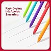 TRU RED Retractable Gel Pens, Fine Point 0.5mm, Blue Ink, 5 Pack QuickDry Pens for Precise, SmearFree Writing