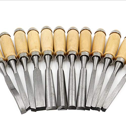 QZHDX Carving Tool Set,Hand Carving Chisels with File,Wood Sculpturetool for Engraving on Wood Carving DIY Wood Craft(14 Pieces) - Image 3