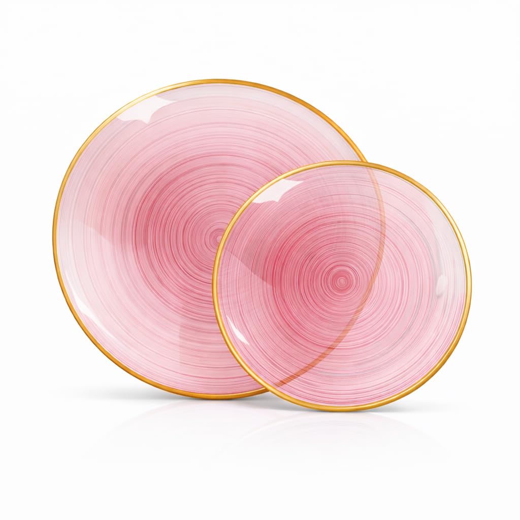 Amazon.com: Lillian Tablesettings 192-Piece Tinted Rose Plastic