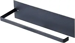 Porta Papel Toalha Multiuso Suporte Rolo e Toalha para Cozinha Banheiro Prático Facil de instalar (preto)