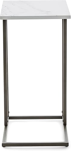 Miniatura 28 de Serta Harton - Mesa C plegable, bandeja expandible para TV, soporte para laptop, moderna de mediados de siglo, mesa auxiliar lateral para sala de