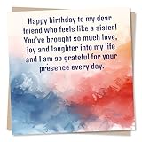 Happy Birthday For A Female Friend Who Is Like Family - Happy Birthday To My Dear Friend Who Feels Like A Sister! - Best Woman Friend Birthday Card