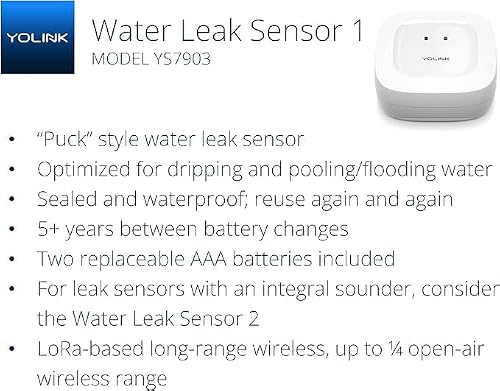 YoLink Smart Home Kit: 4G LTE Cellular Hub & Water Sensor 4-Pack, No Internet Required with a Subscription, SMS, Email & Push Notifications, LoRa Up to 1/4 Mile Range, Alexa, IFTTT, Home Assistant