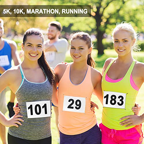 Echolife Running Bibs Competitor Number With Safety Pins, Tearproof Waterproof 5.9" X 7.9" For Marathon Races Events Sports Games (Number 1-100) #TOP4