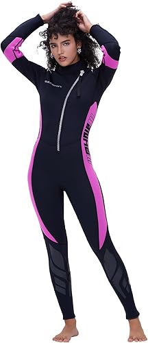 Seaskin Trajes de neopreno para hombres y mujeres, 0.118 in con cremallera frontal completa