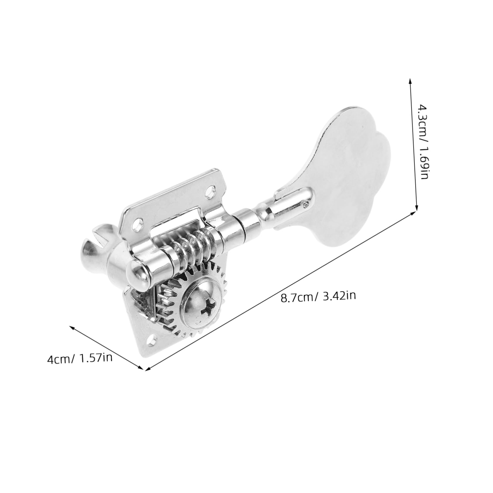VANZACK Bass Knob Bass Tuners Machine Heads Button Guitar Tuning Keys Electric Guitar Tuner Acoustic Guitar Tuning Pegs Classical Guitar Parts Guitar Knobs Silver Stainless Steel