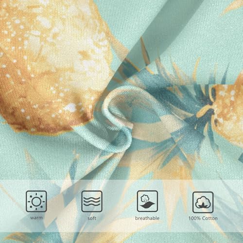 Gold Glitter Pineapples Mint Toddler Boys Cotton Kids Underwear Breathable Children Undies3