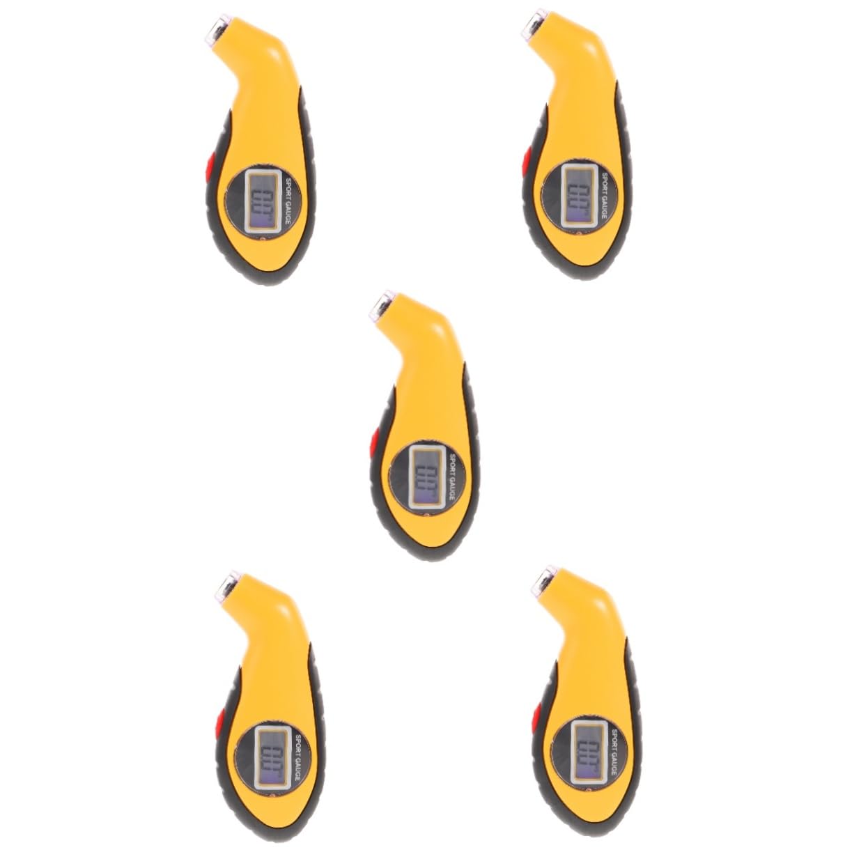 SOLUSTRE 5pièces Jauge De Pression Des Pneus Numérique Manomètre De Gonflage Testeur De Pression Des Pneus Pour Voiture Écran Lcd Outil Pratique Et