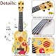 Mini Gitarre, Kindergitarre, Spielzeug Gitarre, Ukulele Gitarre Spielzeug, Gitarre Spielzeughen, Ukulele Kinder mit 4 Verstellbaren Seiten, für Kinder, Kleinkinder, Mädchen (41cm / Gelb)