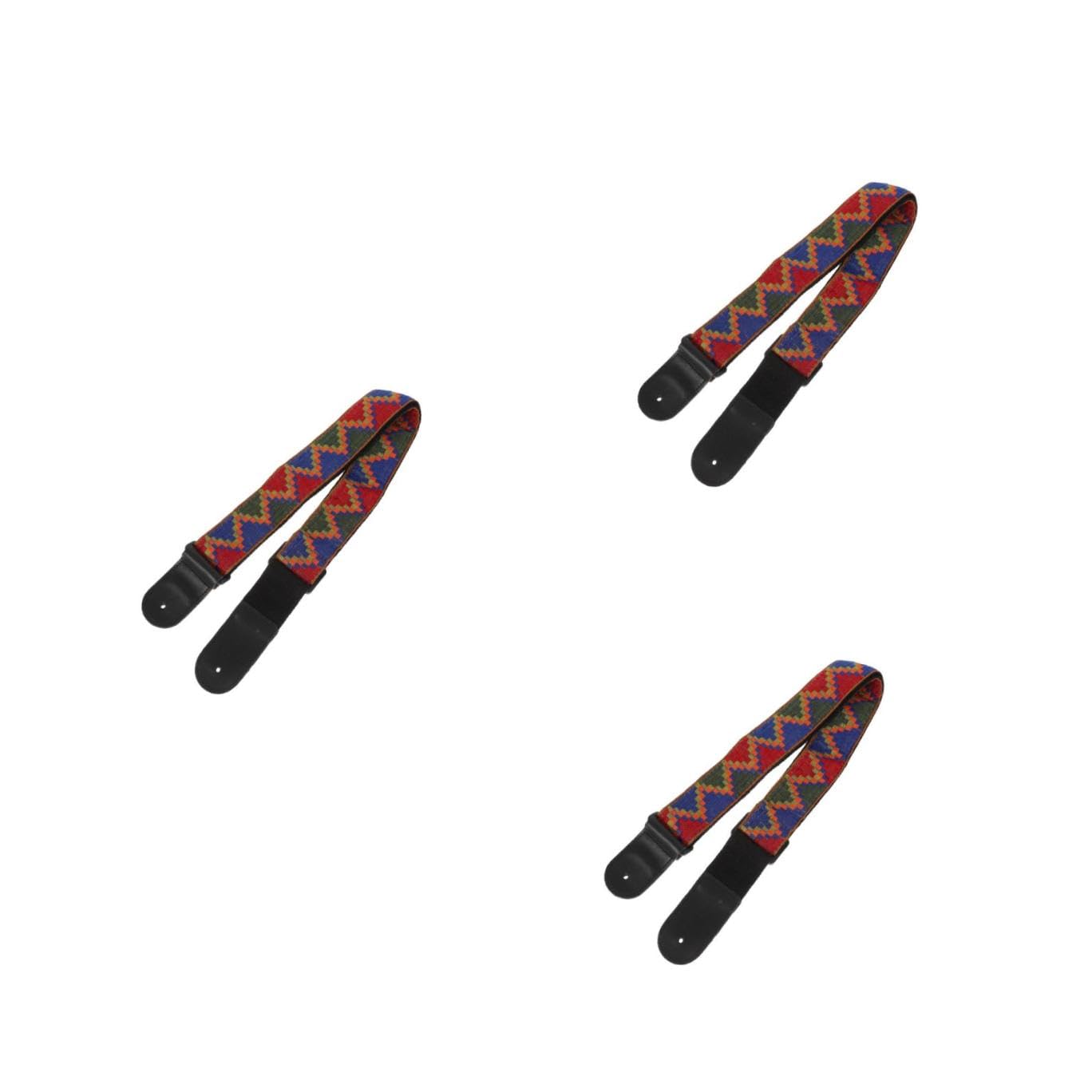 VICASKY 3 correas de guitarra bohemias hechas de material duradero, ajustable y duradero para guitarra y ukelele, diseño de impresión de moda para músicos con estilo