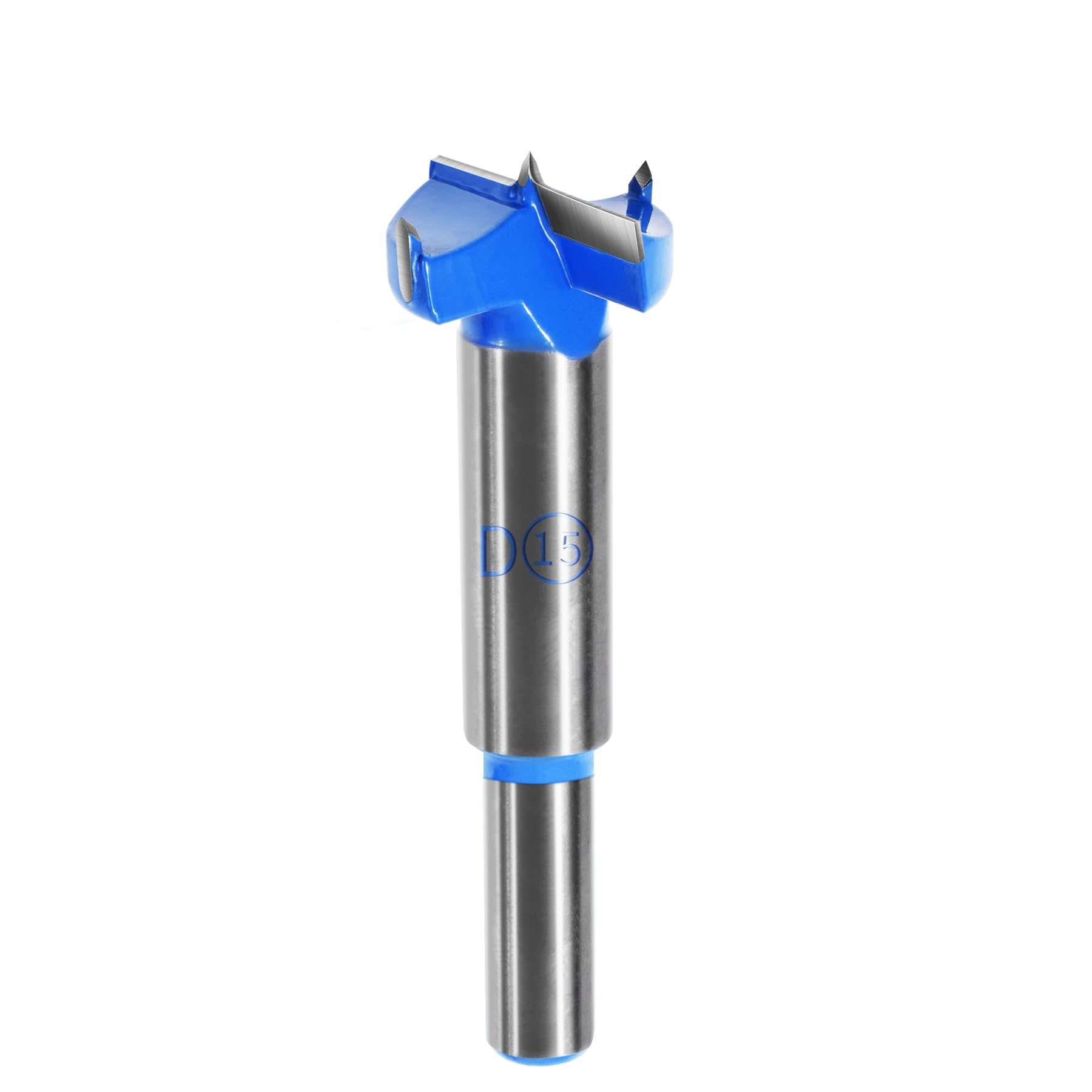 FOCMKEAS 15mm丨0.59 Inch Forstner Drill Bit with Round Shank Double-Flute Tungsten Carbide Wood Hole Saw for Plastic, Hard Wood, Woodworking Hinge Hole Drilling Boring Bits Cutter 2 Pcs