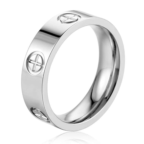 YCSLYW Ladies Stainless Steel Ring Love Friendship Ring Golden High Polishing, Women low allergy Wedding Jewelry Valentine's Day Mother's Day Birthday Gift.Size 5-10 by YCSLYW - Used condition - US$5.49