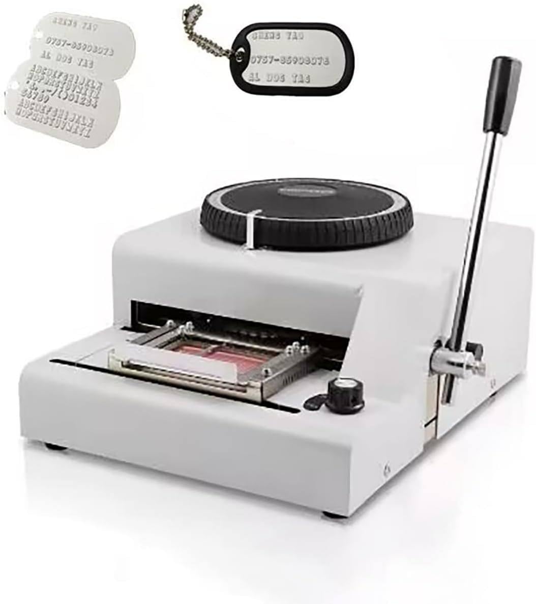 JozyJul 72 Coded Character Manual Dog Tag Embosser Machine,Precise Positioning, Adjustable Character Spacing and Depth,Dog Tag Coding Embosser Machine