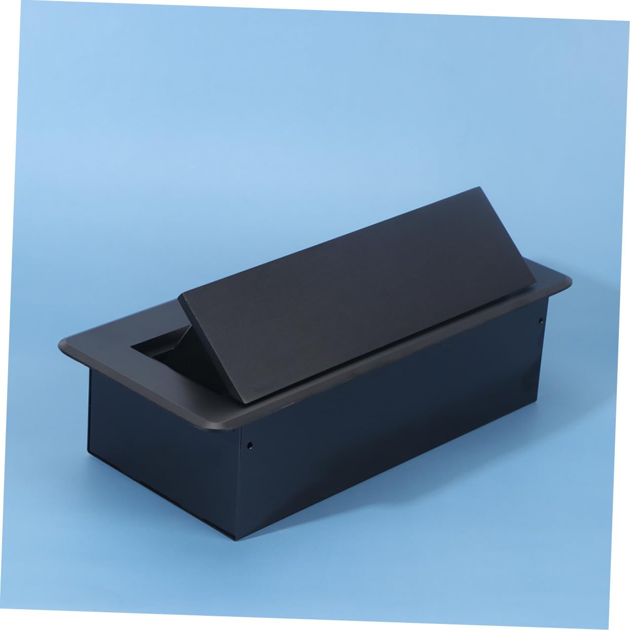 Boîte de Prises Escamotable de Bureau, 3 Prises Européennes, Noir