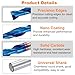 HARFINGTON 5pcs Spiral Router Bit, 6mm Cut Dia. Up Cut 2-Flute Solid Carbide End Mill with 6mm Shank for CNC Wood Carving Engraving, 22mm Cut Length, Blue Nano Coated